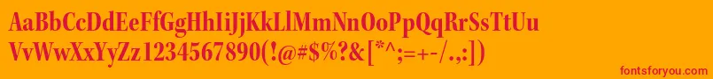 KeplerstdBoldcnsubh Font – Red Fonts on Orange Background