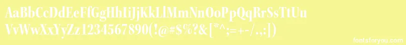 KeplerstdBoldcnsubh Font – White Fonts on Yellow Background