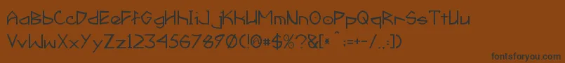 fuente Fractyl – Fuentes Negras Sobre Fondo Marrón
