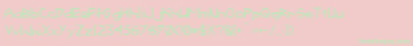 Fractyl Font – Green Fonts on Pink Background