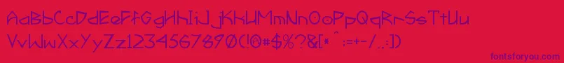 Fractyl Font – Purple Fonts on Red Background