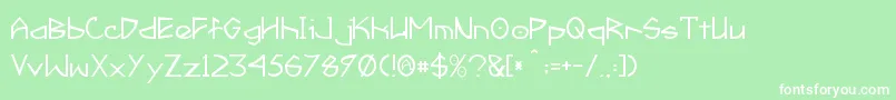 フォントFractyl – 緑の背景に白い文字