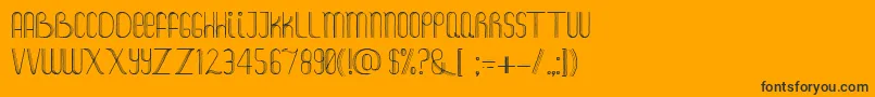 Foam-Schriftart – Schwarze Schriften auf orangefarbenem Hintergrund