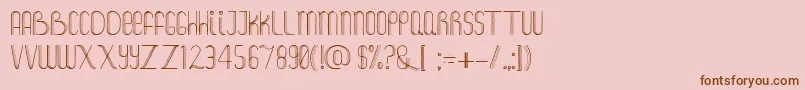 Police Foam – polices brunes sur fond rose