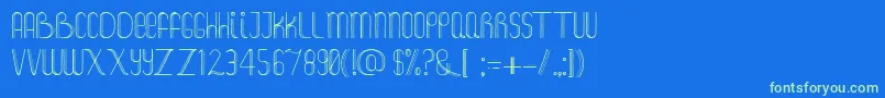 Foam Font – Green Fonts on Blue Background