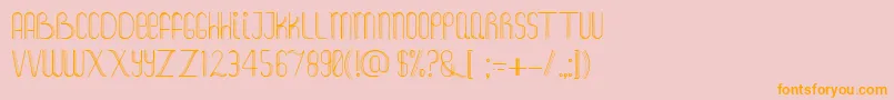 Foam-Schriftart – Orangefarbene Schriften auf rosa Hintergrund