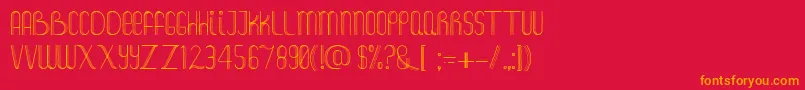 Foam Font – Orange Fonts on Red Background