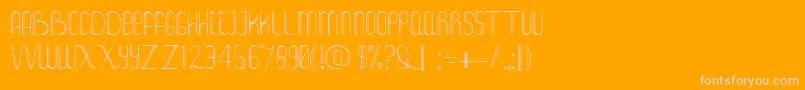 Foam-Schriftart – Rosa Schriften auf orangefarbenem Hintergrund