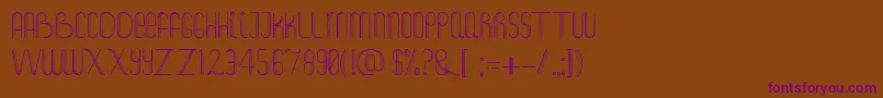 Foam Font – Purple Fonts on Brown Background