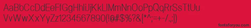 NeogramLightcnd Font – Black Fonts on Red Background
