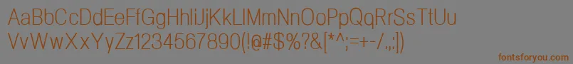 NeogramLightcnd Font – Brown Fonts on Gray Background