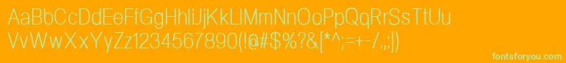 Weitere Informationen zur NeogramLightcnd-Schriftart NeogramLightcnd-Schriftart – Grüne Schriften auf orangefarbenem Hintergrund