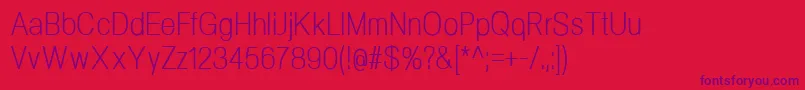 NeogramLightcnd Font – Purple Fonts on Red Background