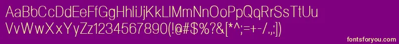 NeogramLightcnd Font – Yellow Fonts on Purple Background