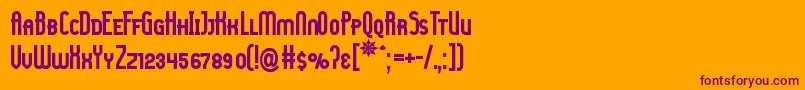 Ladyiscb Font – Purple Fonts on Orange Background