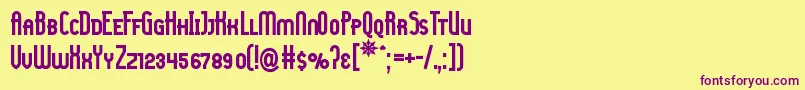 Ladyiscb Font – Purple Fonts on Yellow Background