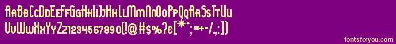 Ladyiscb Font – Yellow Fonts on Purple Background