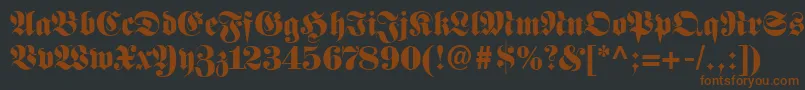 FetteFrakturLt Font – Brown Fonts on Black Background