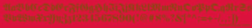 FetteFrakturLt Font – Brown Fonts on Red Background