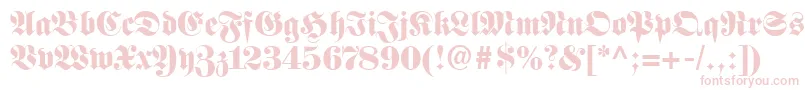 FetteFrakturLt Font – Pink Fonts on White Background