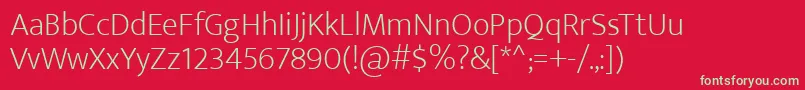 EkmuktaExtralight Font – Green Fonts on Red Background