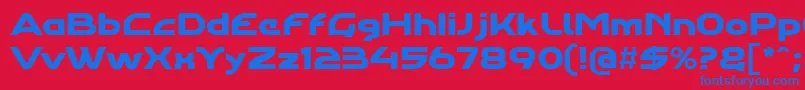 Agharaproregular-fontti – siniset fontit punaisella taustalla