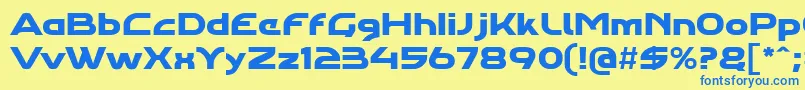 Agharaproregular Font – Blue Fonts on Yellow Background