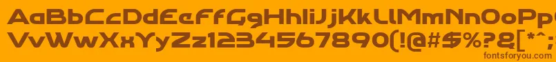 Agharaproregular-fontti – ruskeat fontit oranssilla taustalla
