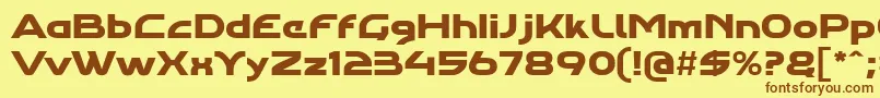 Agharaproregular Font – Brown Fonts on Yellow Background