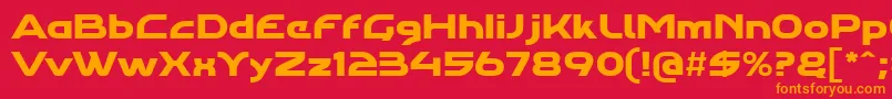 Agharaproregular Font – Orange Fonts on Red Background