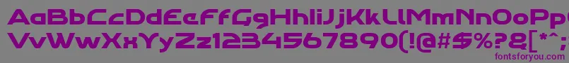 フォントAgharaproregular – 紫色のフォント、灰色の背景