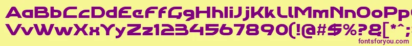 Agharaproregular Font – Purple Fonts on Yellow Background