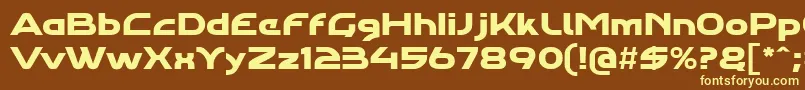 Agharaproregular-fontti – keltaiset fontit ruskealla taustalla