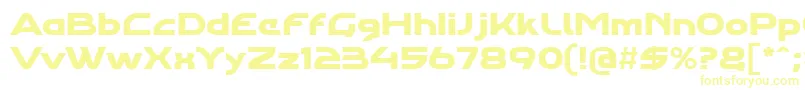 Agharaproregular Font – Yellow Fonts on White Background