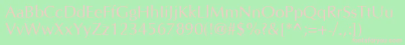 Agopuhr Font – Pink Fonts on Green Background