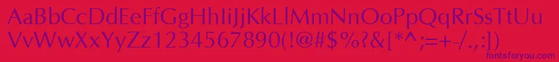 Agopuhr Font – Purple Fonts on Red Background