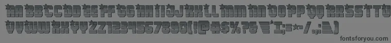 Armyrangerschrome Font – Black Fonts on Gray Background