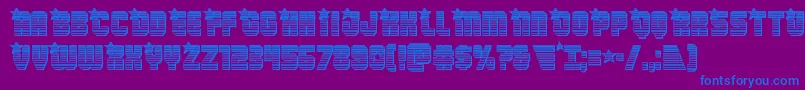 Armyrangerschrome Font – Blue Fonts on Purple Background