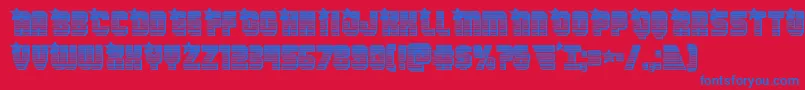 Armyrangerschrome Font – Blue Fonts on Red Background