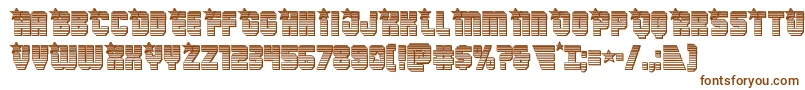 Armyrangerschrome Font – Brown Fonts on White Background