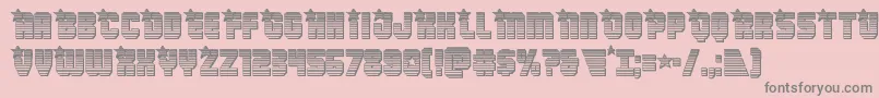 Шрифт Armyrangerschrome – серые шрифты на розовом фоне