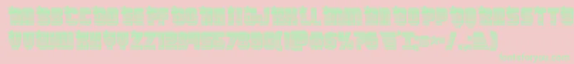 Armyrangerschrome-Schriftart – Grüne Schriften auf rosa Hintergrund