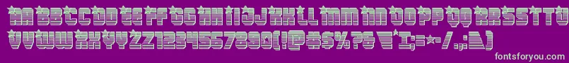 Armyrangerschrome Font – Green Fonts on Purple Background