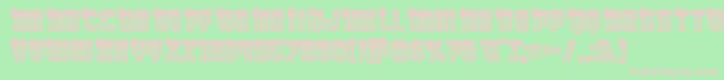 Armyrangerschrome-Schriftart – Rosa Schriften auf grünem Hintergrund