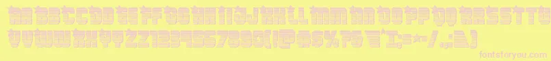 Armyrangerschrome Font – Pink Fonts on Yellow Background