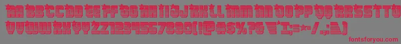 Armyrangerschrome Font – Red Fonts on Gray Background