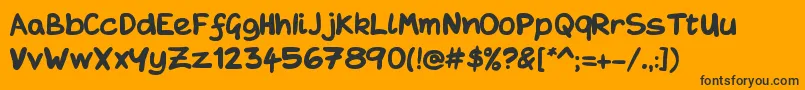 Eeroom Font – Black Fonts on Orange Background