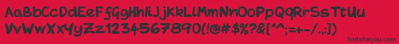 Eeroom Font – Black Fonts on Red Background