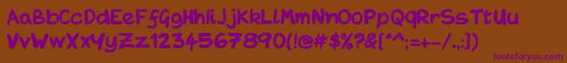 Eeroom Font – Purple Fonts on Brown Background