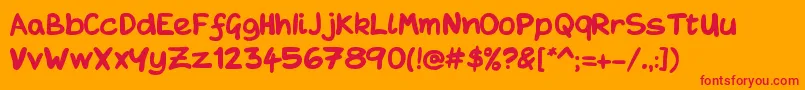 Eeroom Font – Red Fonts on Orange Background